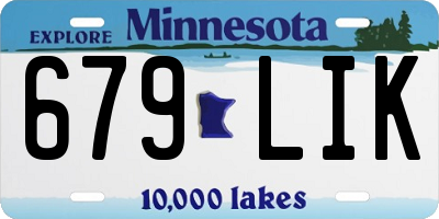 MN license plate 679LIK