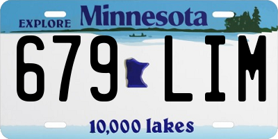 MN license plate 679LIM