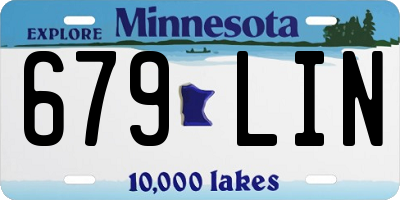 MN license plate 679LIN