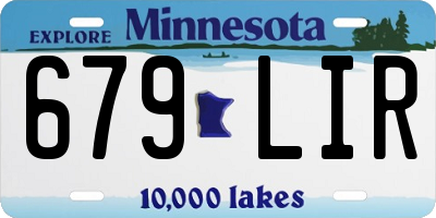 MN license plate 679LIR