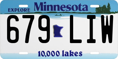 MN license plate 679LIW