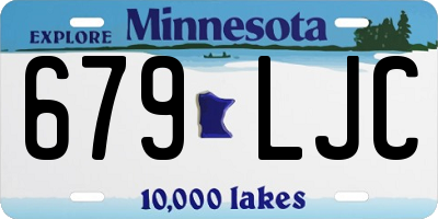 MN license plate 679LJC