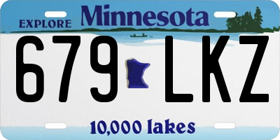 MN license plate 679LKZ
