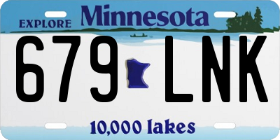 MN license plate 679LNK