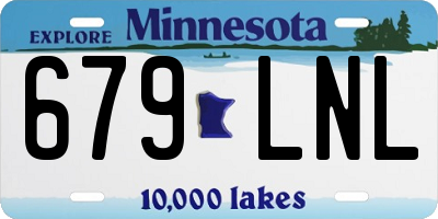 MN license plate 679LNL