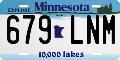 MN license plate 679LNM