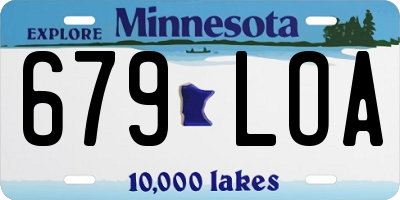 MN license plate 679LOA