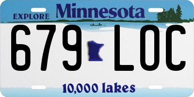 MN license plate 679LOC