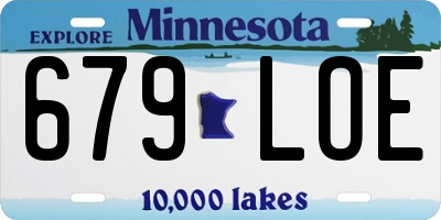 MN license plate 679LOE