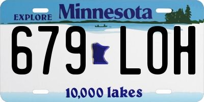 MN license plate 679LOH