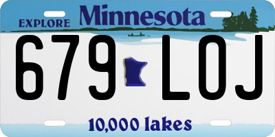 MN license plate 679LOJ