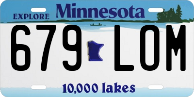 MN license plate 679LOM