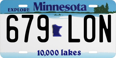 MN license plate 679LON