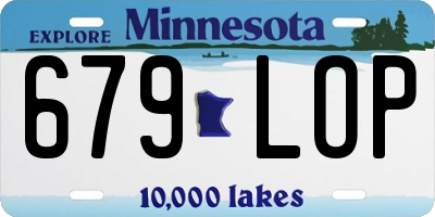 MN license plate 679LOP