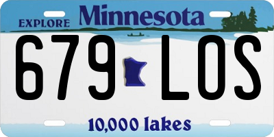 MN license plate 679LOS