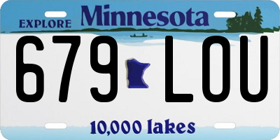 MN license plate 679LOU