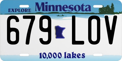 MN license plate 679LOV