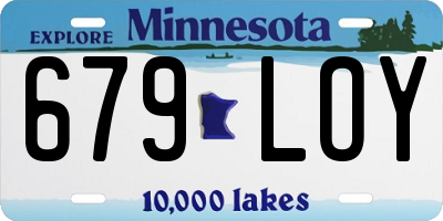 MN license plate 679LOY