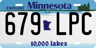 MN license plate 679LPC