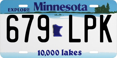 MN license plate 679LPK