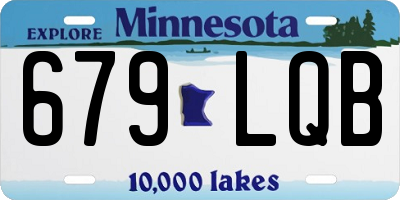 MN license plate 679LQB
