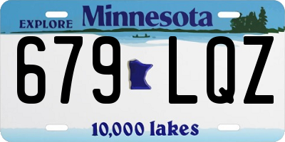 MN license plate 679LQZ