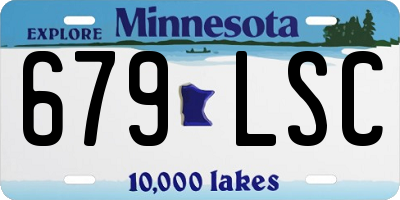MN license plate 679LSC
