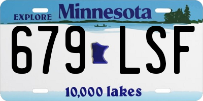 MN license plate 679LSF
