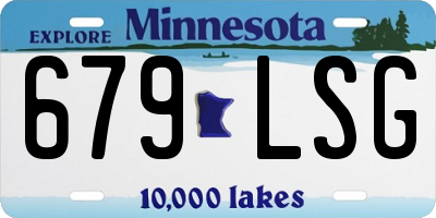 MN license plate 679LSG