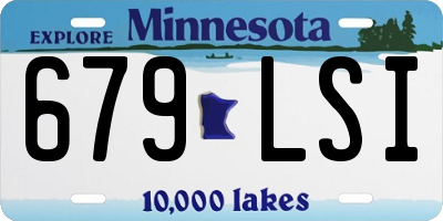 MN license plate 679LSI