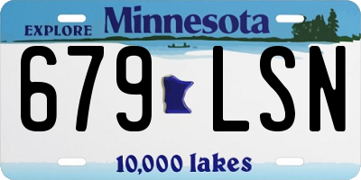 MN license plate 679LSN