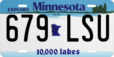 MN license plate 679LSU