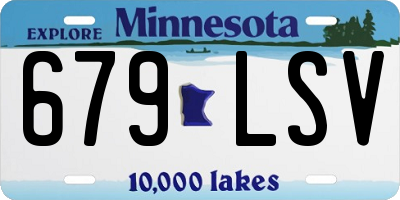 MN license plate 679LSV