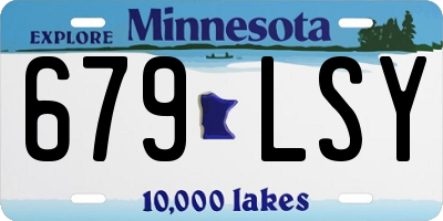 MN license plate 679LSY