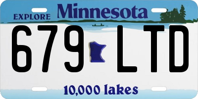 MN license plate 679LTD
