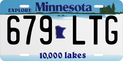 MN license plate 679LTG
