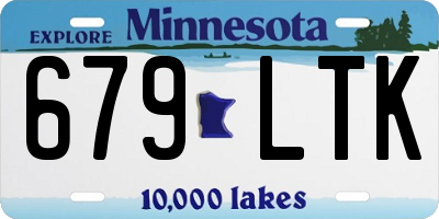 MN license plate 679LTK