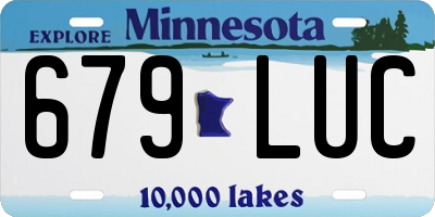 MN license plate 679LUC