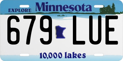 MN license plate 679LUE