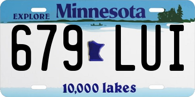 MN license plate 679LUI