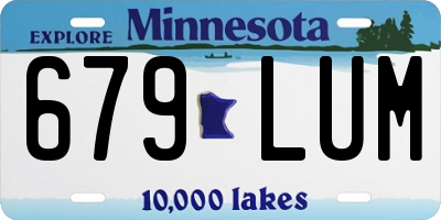 MN license plate 679LUM