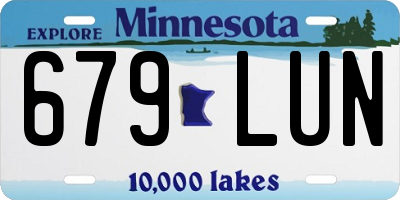 MN license plate 679LUN