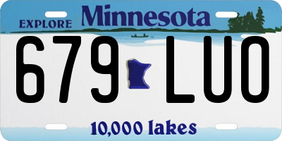 MN license plate 679LUO