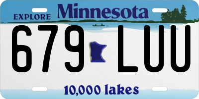 MN license plate 679LUU