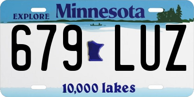 MN license plate 679LUZ