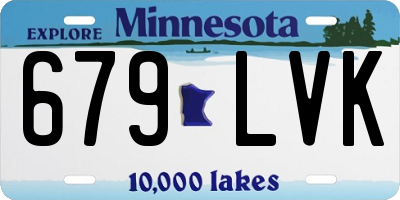 MN license plate 679LVK