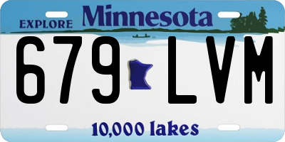 MN license plate 679LVM