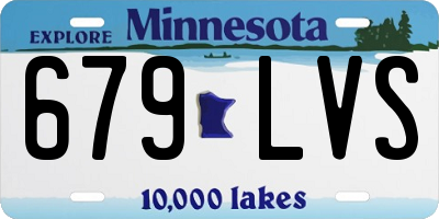 MN license plate 679LVS