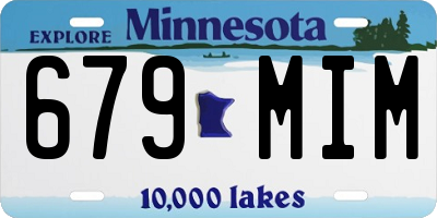 MN license plate 679MIM