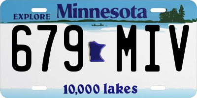 MN license plate 679MIV